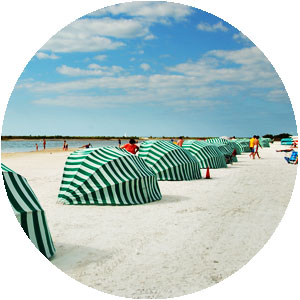 Rent Cabanas and Beach Chairs on Marco Island at Tigertail Beach Rentals